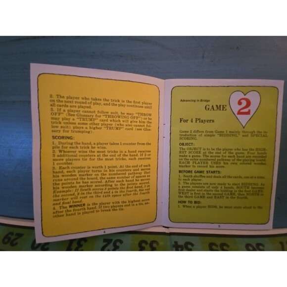 Vintage Bridge For Juniors Game 1967, Selchow & Righter Co. Preowned Board Game - Picture 6 of 8